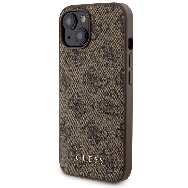 Guess GUBPM5P15S4GEMGW Apple iPhone 15 hardcase + Powerbank 5000mAh MagSafe 4G Metal Logo brown