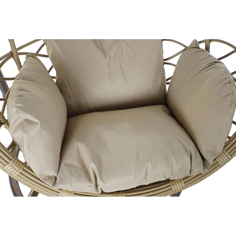 Hanging garden armchair DKD Home Decor Brown 90 x 70 x 110 cm 100 x 70 x 125 cm Beige synthetic rattan Aluminium Light brown (10