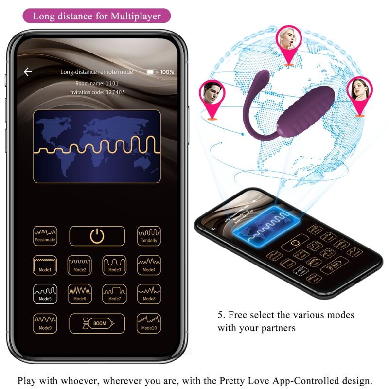 PRETTY LOVE - CASPER PURPLE RECHARGEABLE VIBRATING EGG PRETTY LOVE - CASPER PURPLE RECHARGEABLE VIBRATING EGG