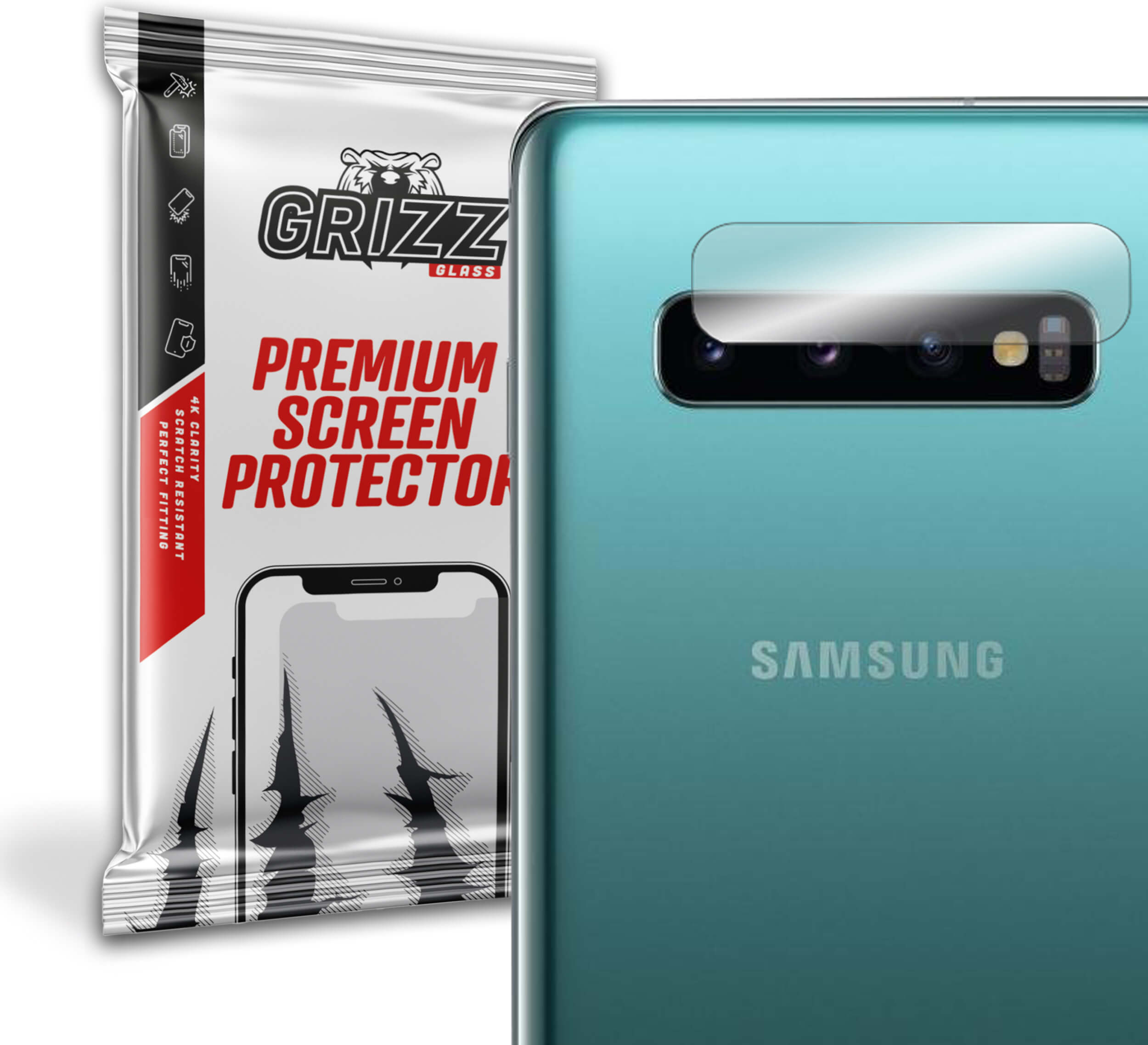 GrizzGlass HybridGlass Camera Samsung Galaxy S10+ Plus