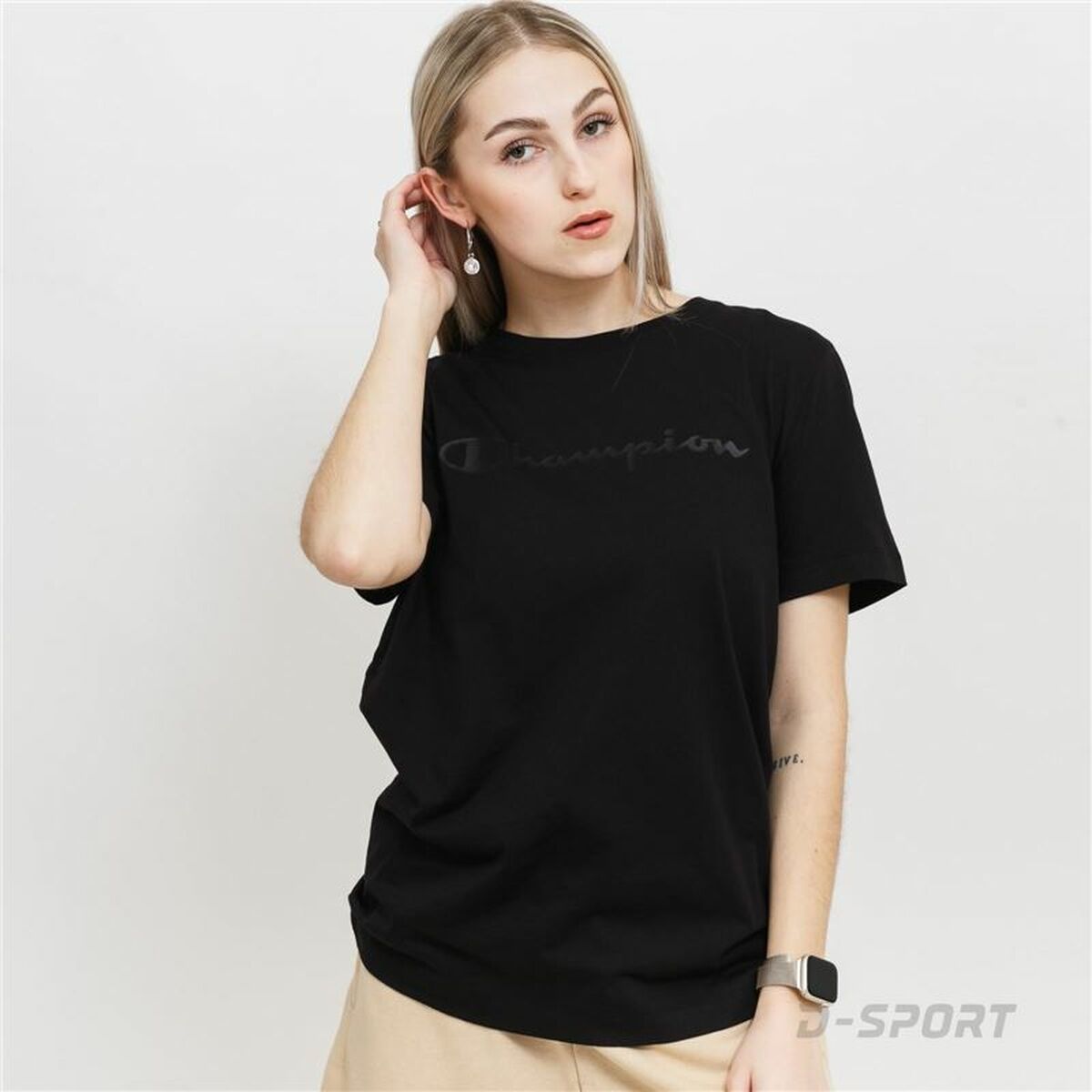 T-shirt Champion Crewneck  Black