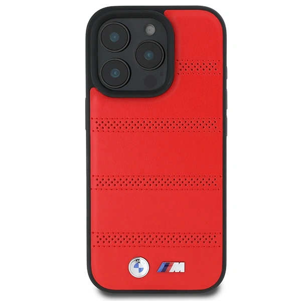 BMW BMHMP16L23PUSPR Apple iPhone 16 Pro hardcase M Perforated And Stitched Line MagSafe red