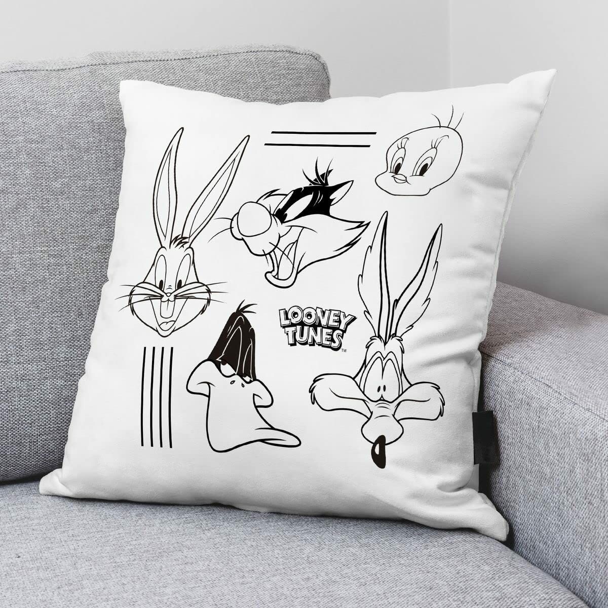 Cushion cover Looney Tunes White 45 x 45 cm