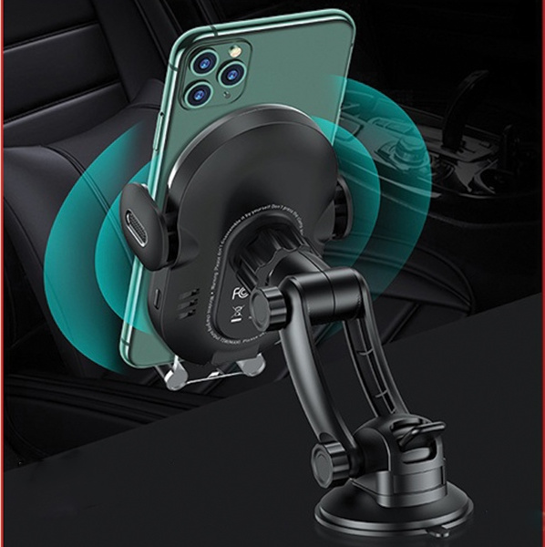 USAMS Wireless Charger Car Mount US-CD131 15W Automatic Dashboard black CD131ZJ01