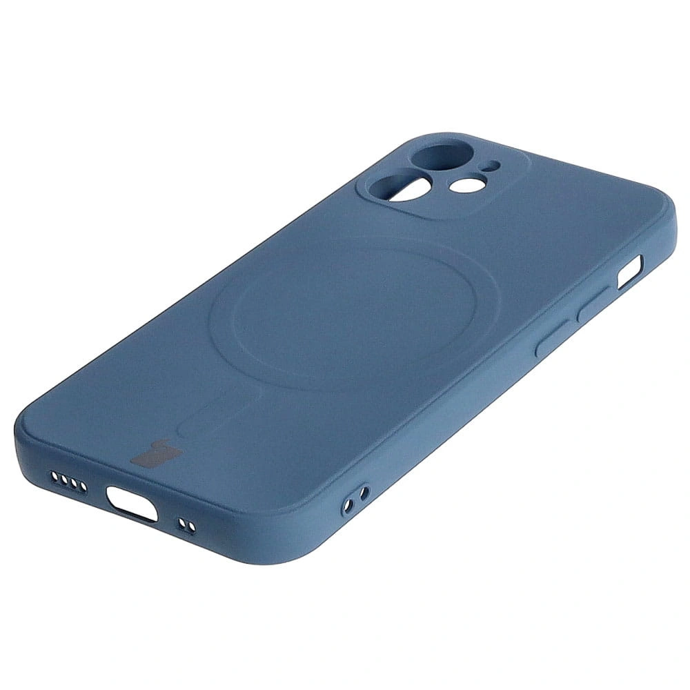 Bizon Case Silicone MagSafe Sq Apple iPhone 12 Mini navy blue