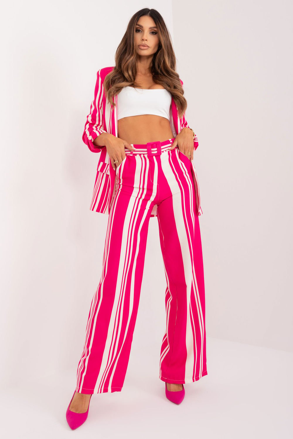  Women trousers model 197042 Italy Moda  pink