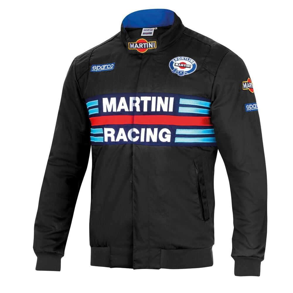 Jacke für Erwachsene Sparco Martini Racing Schwarz M