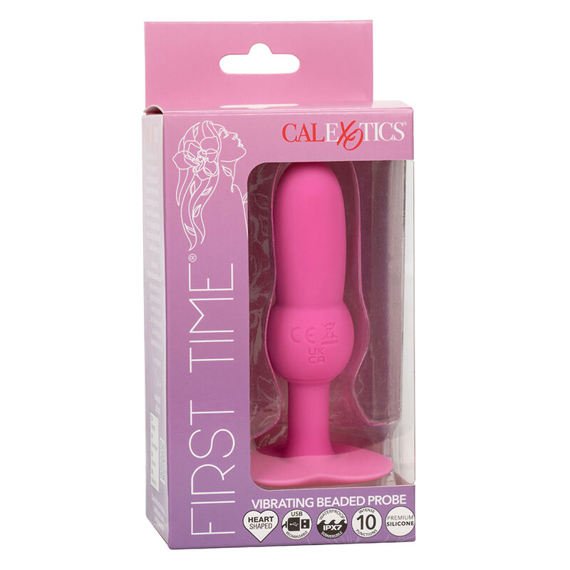 CALEXOTICS - FIRST TIME ANAL PLUG BEADED PROBE 10 VIBRATIONS PINK