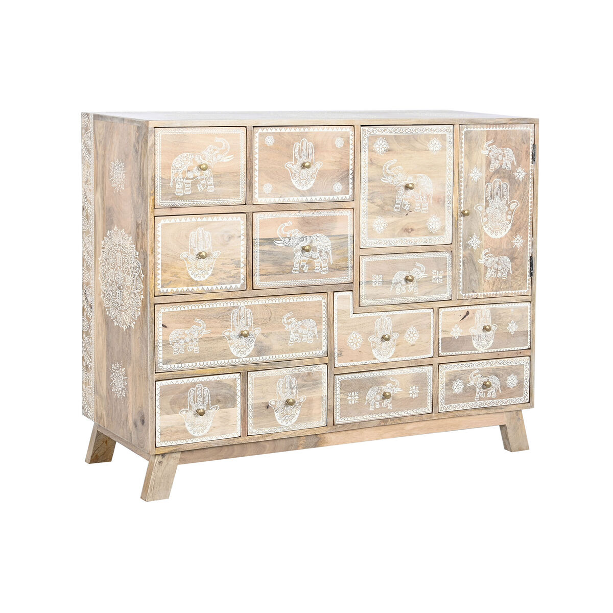 Chest of drawers DKD Home Decor 112 x 36 x 89,5 cm Natural Mango wood MDF Wood