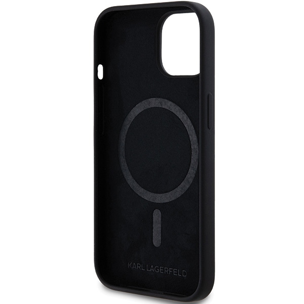 Karl Lagerfeld KLHMP15MSCHPPLK Apple iPhone 15 Plus / 14 Plus hardcase Silicone Choupette Head MagSafe black