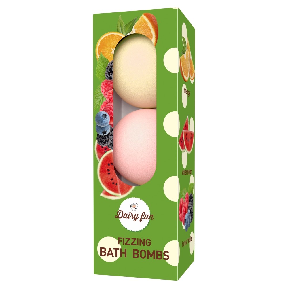 Delia Dairy Fun Orange Watermelon Forest Fruits Musujące kule do kąpieli 3 x 100 g