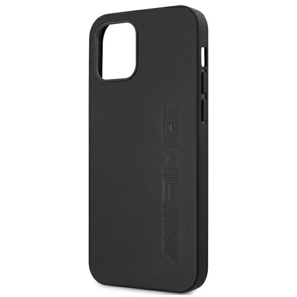 AMG AMHCP12LDOLBK Apple iPhone 12 Pro Max hardcase Leather Hot Stamped black