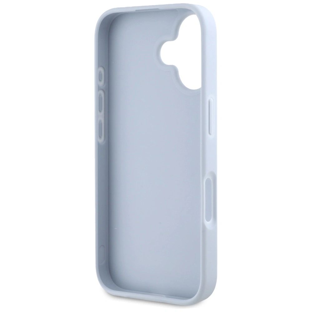 Guess Grained Big 4G Logo Small Classic Logo Apple iPhone 16 blue