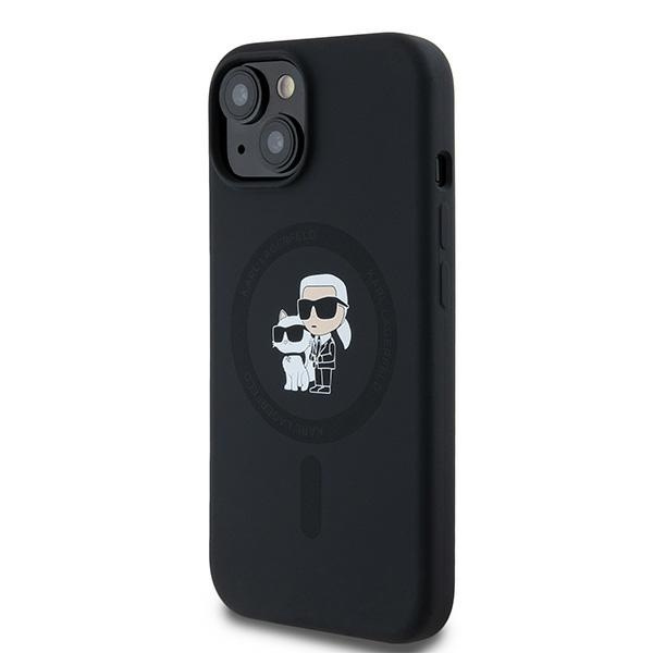 Karl Lagerfeld KLHMP15MSCMKCRHK Apple iPhone 15 Plus / 14 Plus hardcase Silicone Karl & Choupette MagSafe black