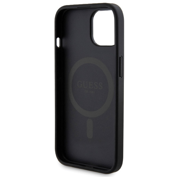 Guess GUBPM5P15S4GEMGK Apple iPhone 15 hardcase + Powerbank 5000mAh MagSafe 4G Metal Logo black