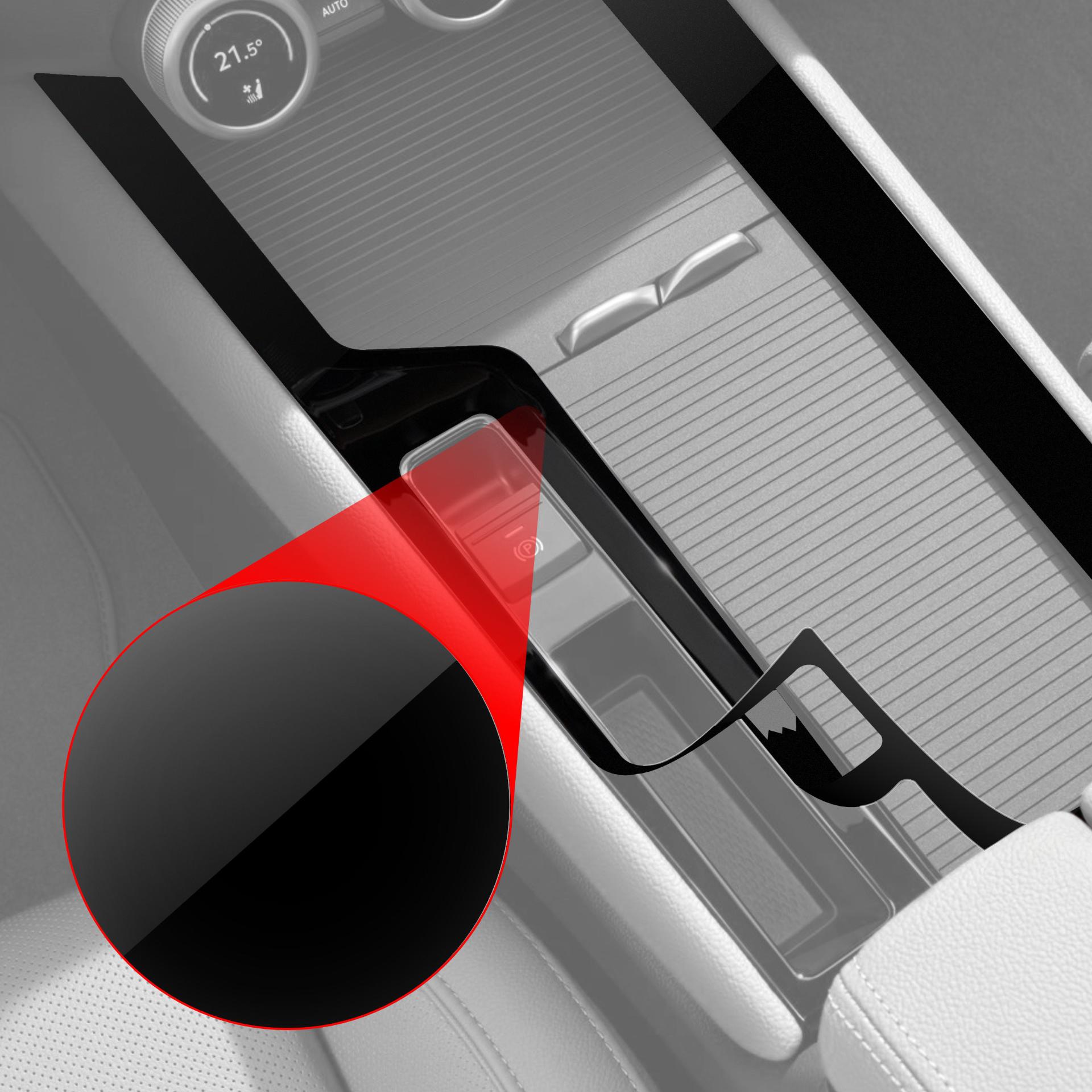 Folia do wnętrza GrizzGlass PianoSkin Black Glossy do Audi Q7 (2019-2024) [5w1]