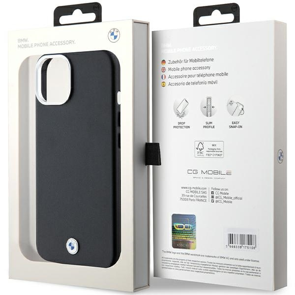 BMW BMHMP15S23PUFWK Apple iPhone 15 / 14 / 13 Signature Wrapped Metal MagSafe black