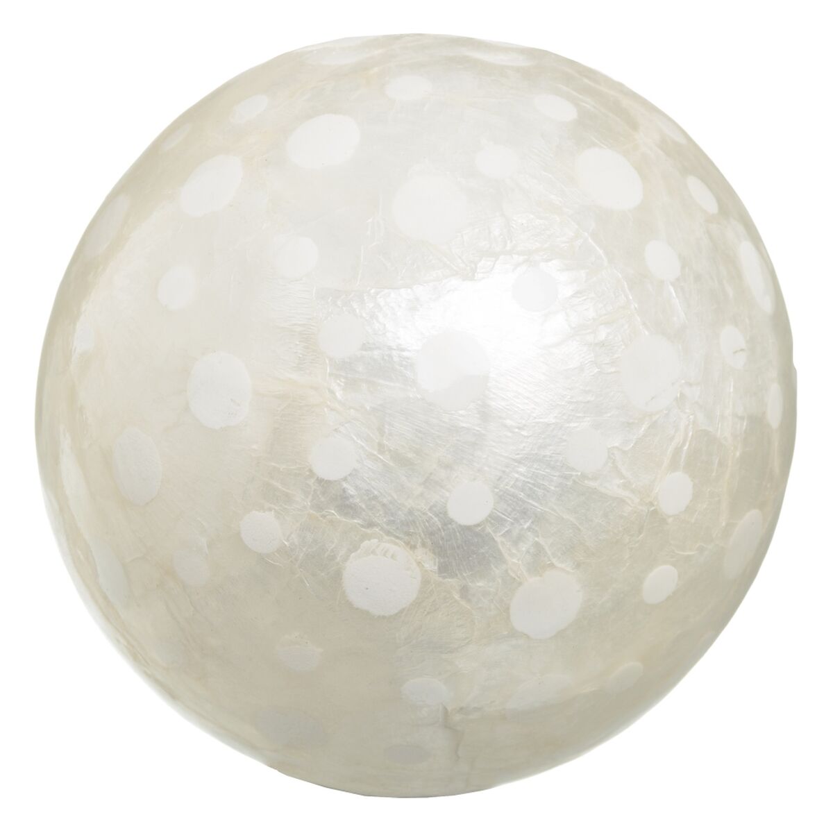 Balls CAPIZ Decoration White 10 x 10 x 10 cm (8 Units)