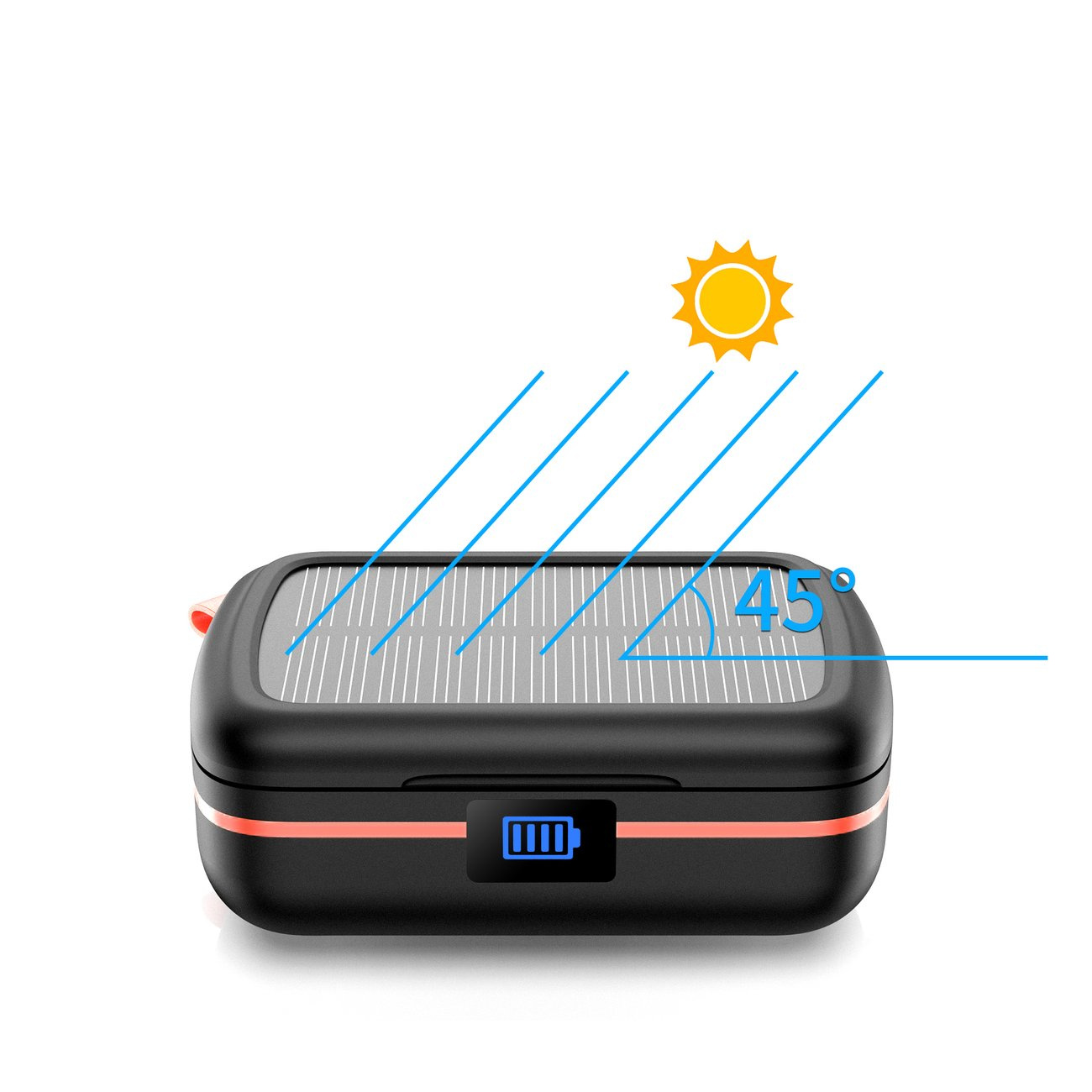 Choetech BH-T05 TWS Earphones waterproof, solar charger, powerbank 2500mAh black