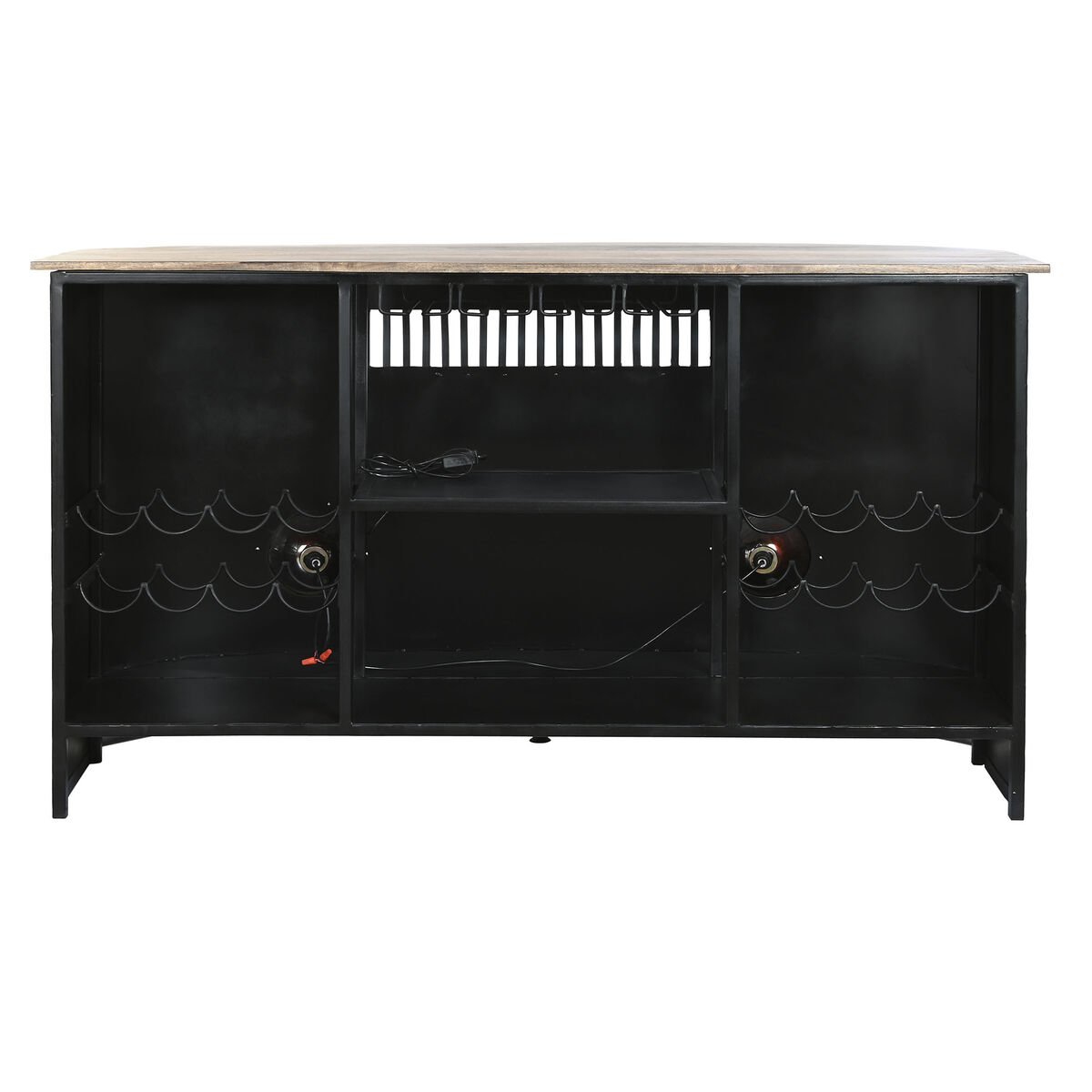 Occasional Furniture DKD Home Decor BAR White Brown Black Aluminium Iron Mango wood 157 x 52 x 90 cm