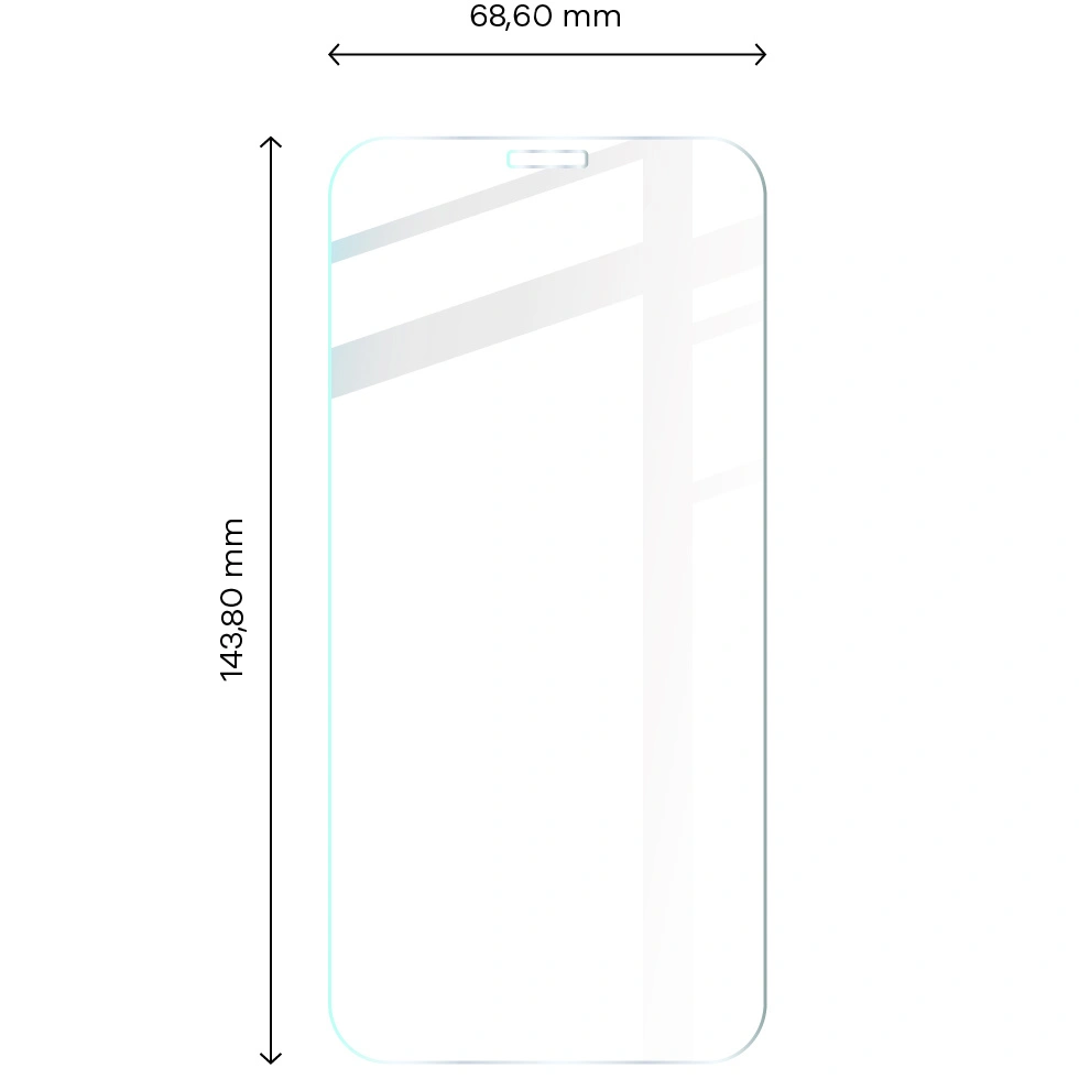 BIZON Clear 3x screen glass + camera glass Apple iPhone 12