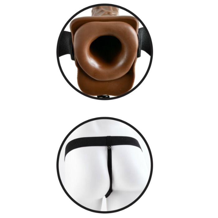 FETISH FANTASY SERIES 7" HOLLOW STRAP-ON WITH BALLS