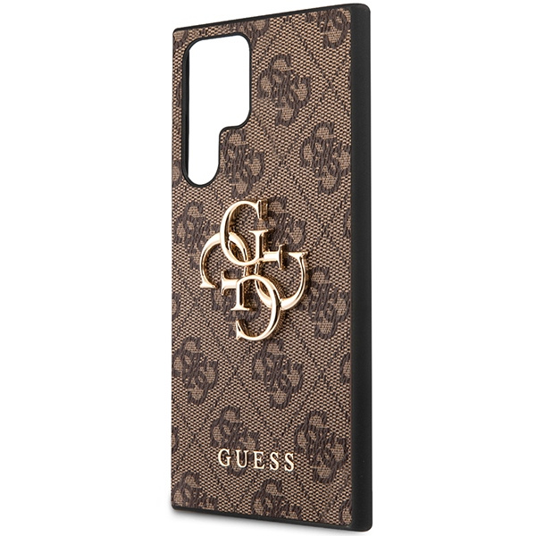 Guess GUHCS23L4GMGBR Samsung Galaxy S23 Ultra brown hardcase 4G Big Metal Logo