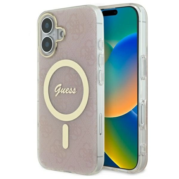 Guess GUHMP16MH4STP Apple iPhone 16 Plus hardcase IML 4G MagSafe pink