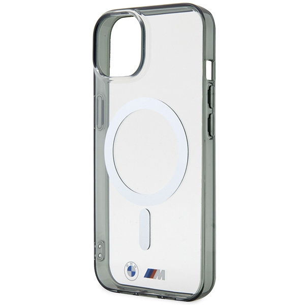 BMW BMHMP14SHCRS Apple iPhone 14 transparent hardcase Silver Ring MagSafe