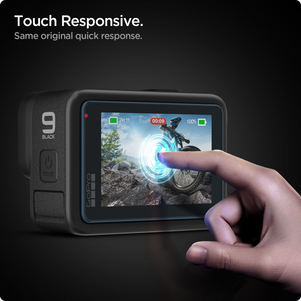 pigen Glas.TR Slim + Film Gopro Hero 9 / 10 / 11 / 12 Clear [2 PACK]