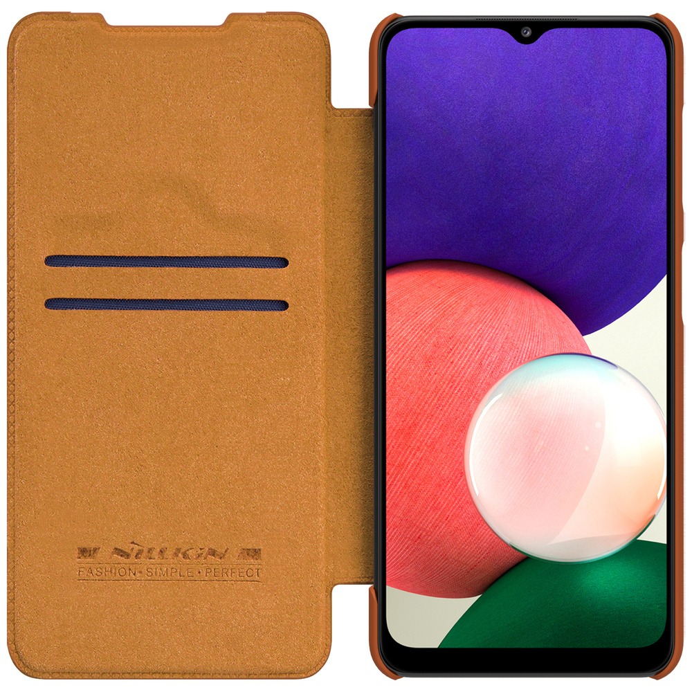 Nillkin Qin Samsung Galaxy A22 4G brown
