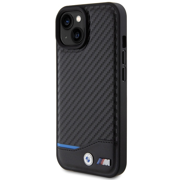 BMW BMHCP15S22NBCK Apple iPhone 15 Leather Carbon black