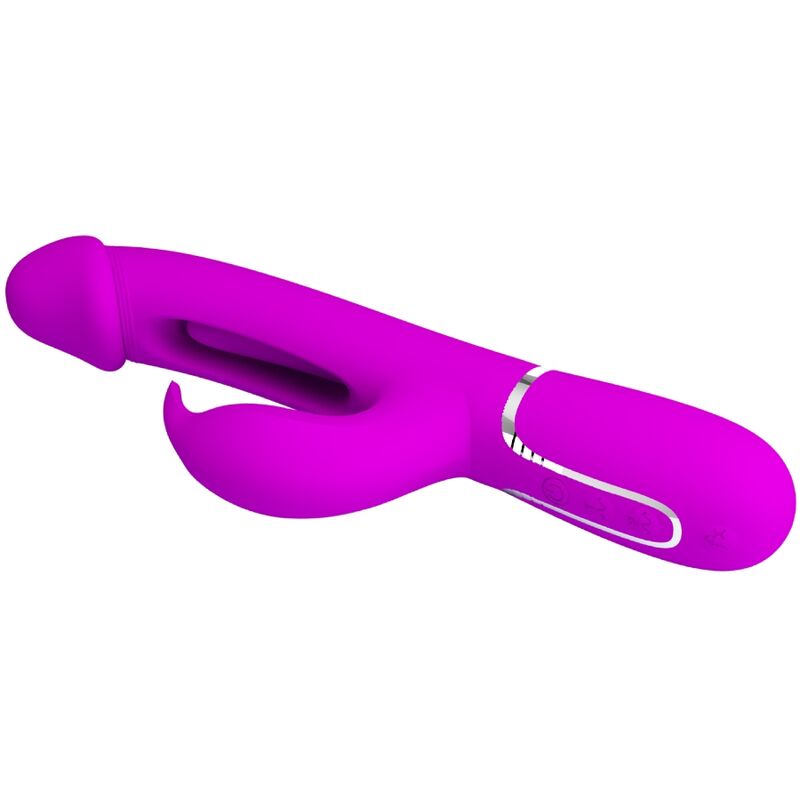 PRETTY LOVE - KAMPAS RABBIT 3 IN 1 MULTIFUNCTION VIBRATOR WITH TONGUE VIOLET