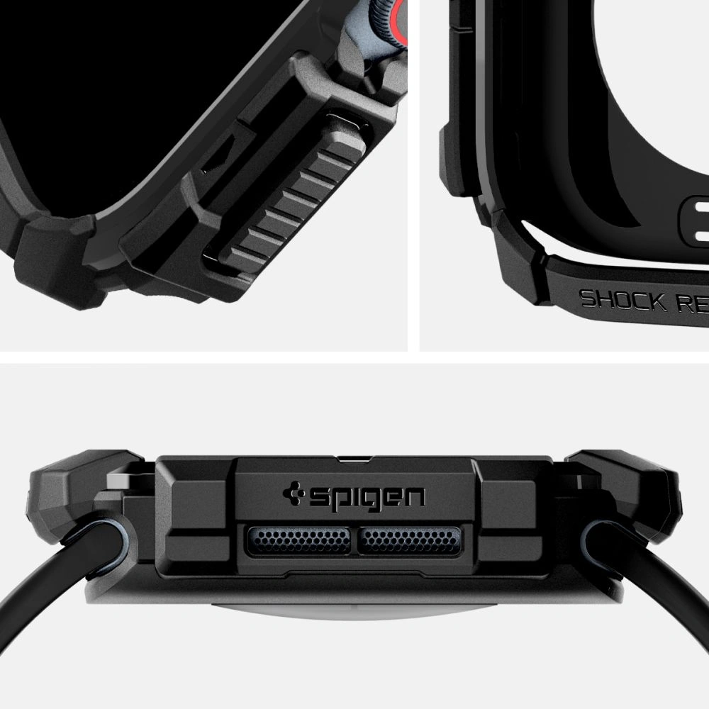 Case Spigen Rugged Armor Apple Watch 10 42mm Matte Black