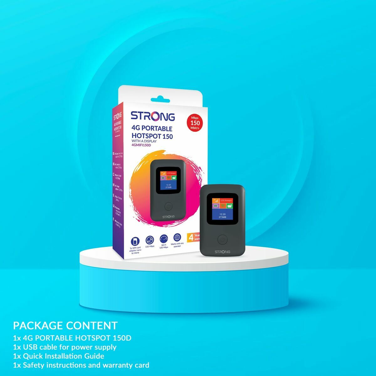 Router STRONG 4GMIFI150D Black