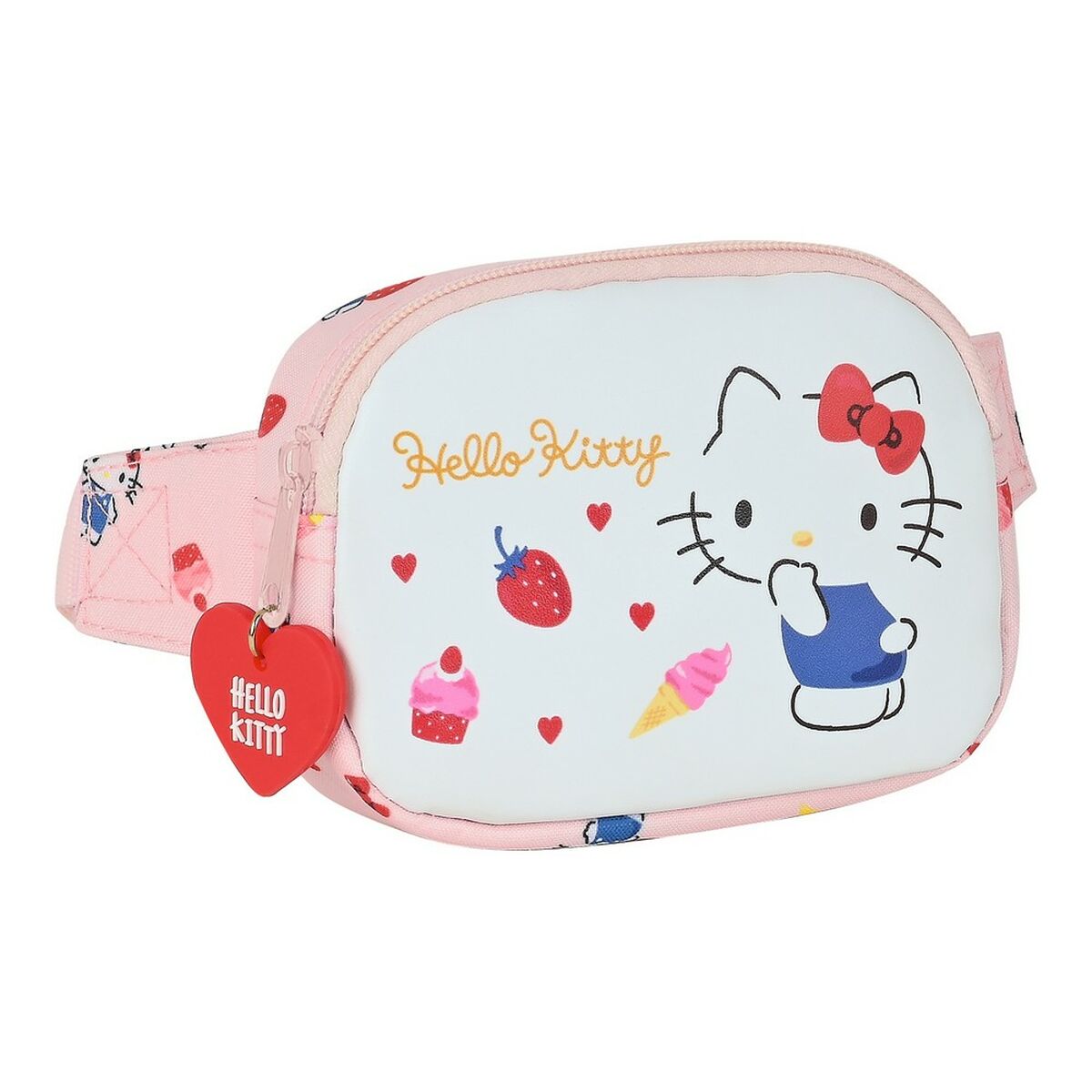 Belt Pouch Hello Kitty Happiness girl Pink White (14 x 11 x 4 cm)
