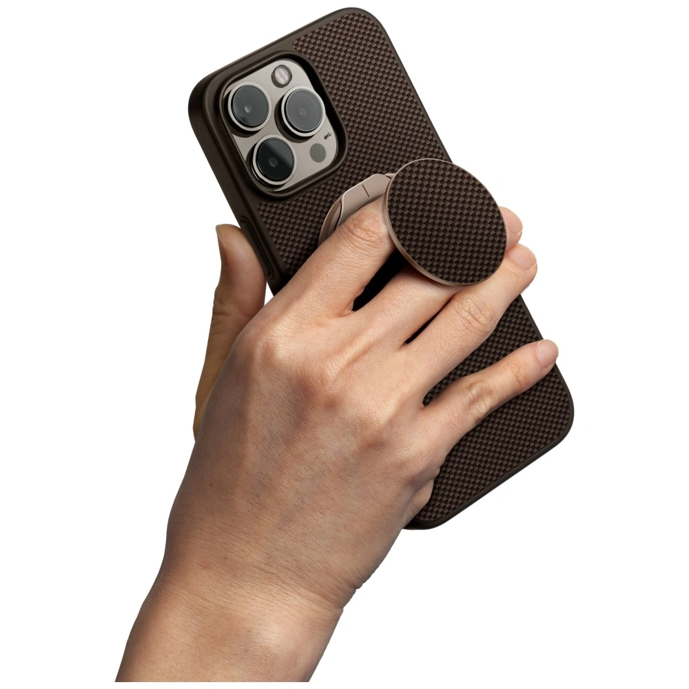 UNIQ Keva Air Apple iPhone 16 Pro Magclick Charging GripFit brown