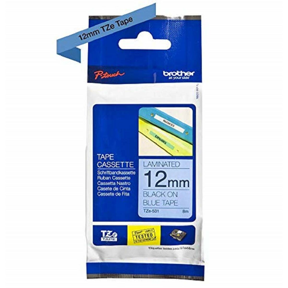 Laminated Tape for Labelling Machines Brother Tape TZE531 Blue 12 mm