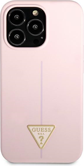 Guess GUHCP13XSLTGU Apple iPhone 13 Pro Max purple hardcase Silicone Triangle