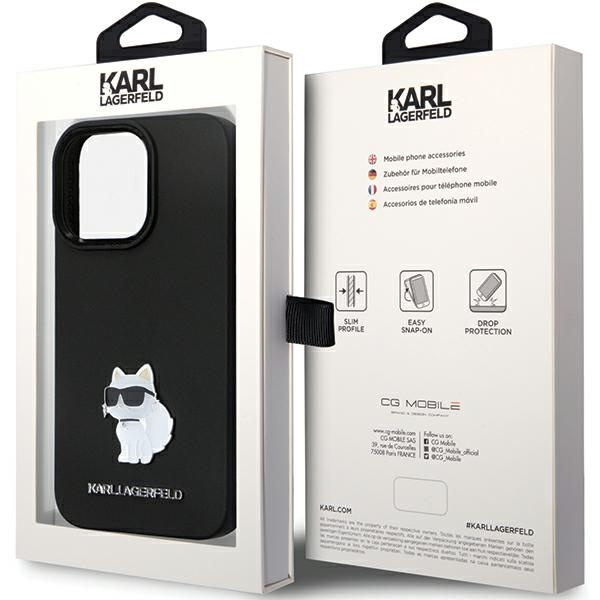 Karl Lagerfeld KLHCP13XSMHCNPK iPhone 13 Pro Max hardcase Silicone C Metal Pin black
