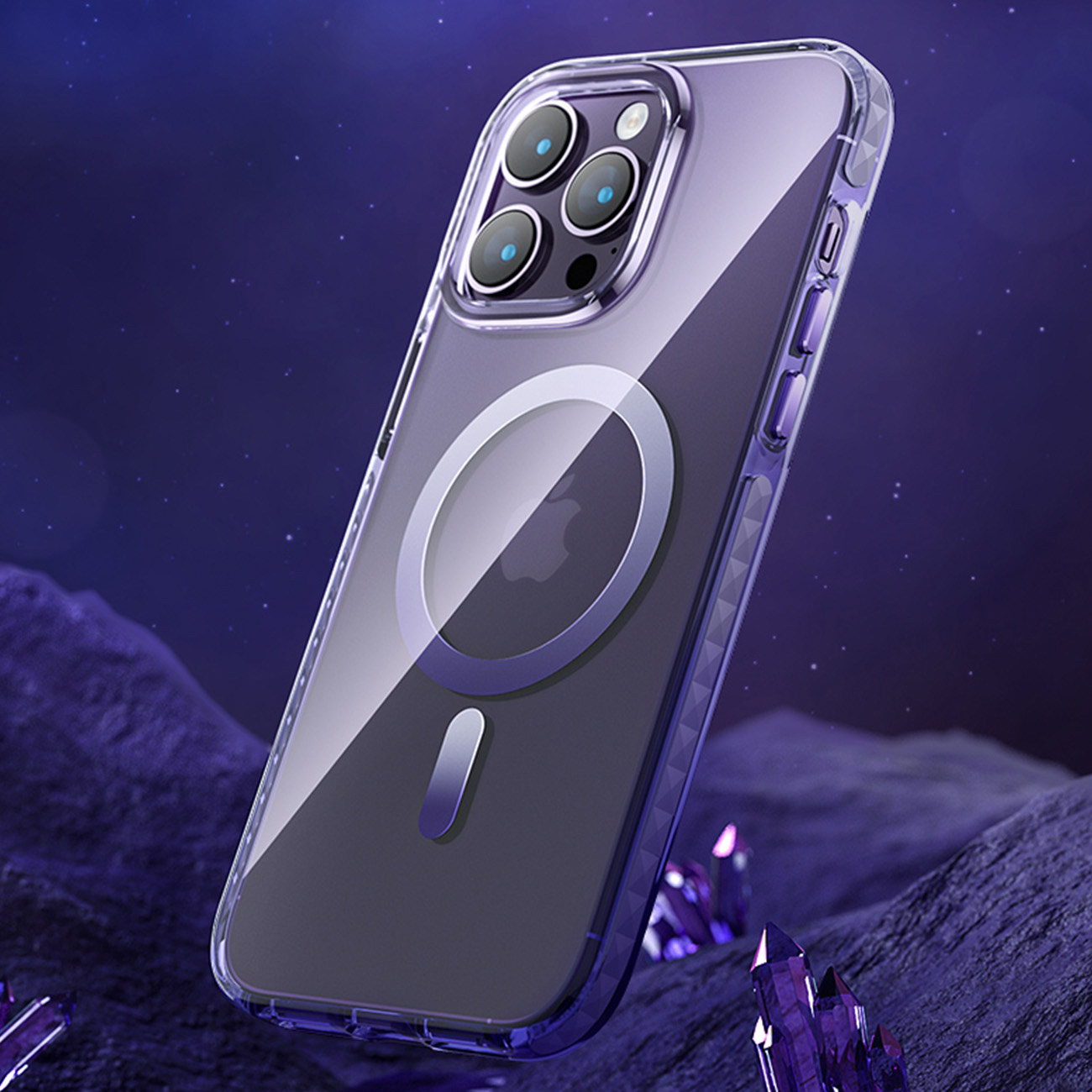 Kingxbar PQY Ice Crystal MagSafe Apple iPhone 14 Plus silver