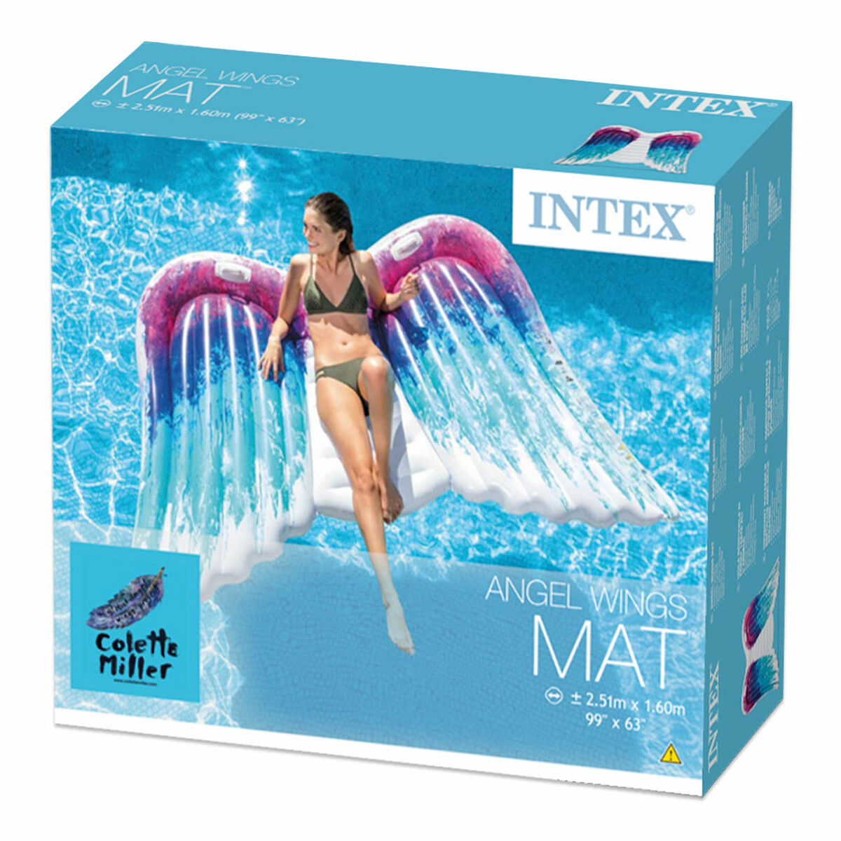 Air mattress Intex Colette Miller Angel Wings With handles 251 x 160 cm (4 Units)