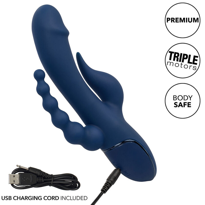 CALIFORNIA EXOTICS - VIBRATOR TRIPLE ORGASM BLUE