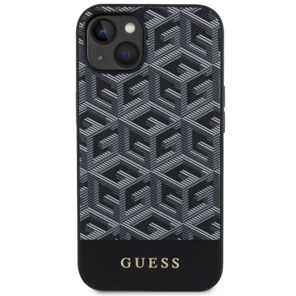 Guess GUHMP14MHGCFSEK Apple iPhone 14 Plus black hardcase GCube Stripes MagSafe