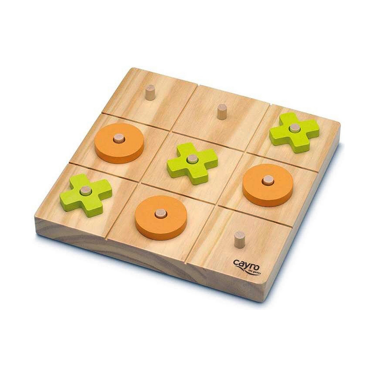 Three-in-a-Row Game Cayro Tic Tac Toe Wood 20 x 20 x 4 cm