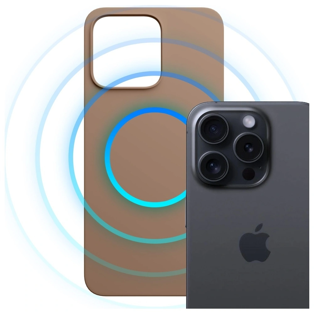 Etui 3MK Hardy MagSilicone do Apple iPhone 15 Pro Max ciemnozłoty