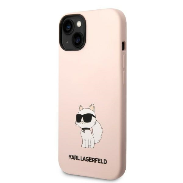 Karl Lagerfeld KLHCP14SSNCHBCP Apple iPhone 14 hardcase pink Silicone Choupette