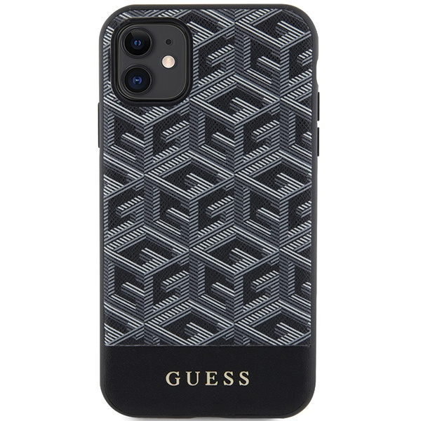 Guess GUHMN61HGCFSEK Apple iPhone 11/XR black hardcase GCube Stripes MagSafe