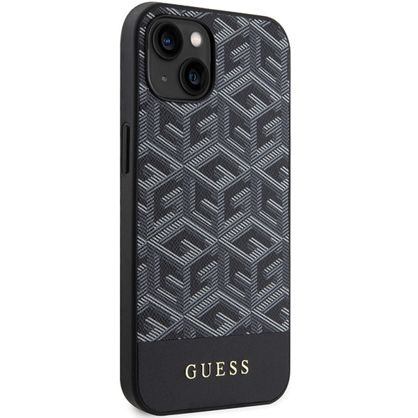 Guess GUHMP15SHGCFSEK Apple iPhone 15 / 14 / 13 hardcase GCube Stripes MagSafe black