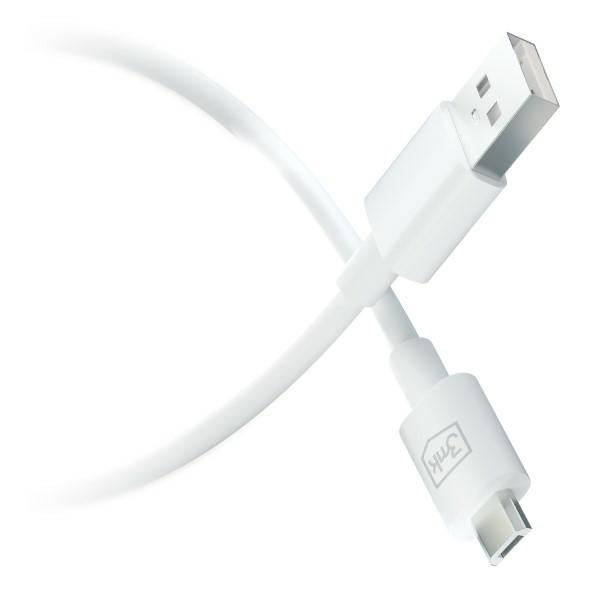 3MK cable Hyper USB-A / microUSB 1.2m 5V 2.4A white